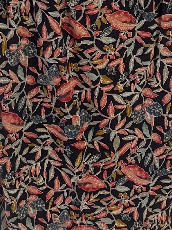 Lucky Brand Lace Sleeveless Tank Top - Navy with Pink & Coral Floral | Size M - Picture 3 of 8